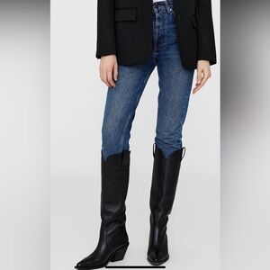 Anine Bing “Tania” tall western inspired boot size 38